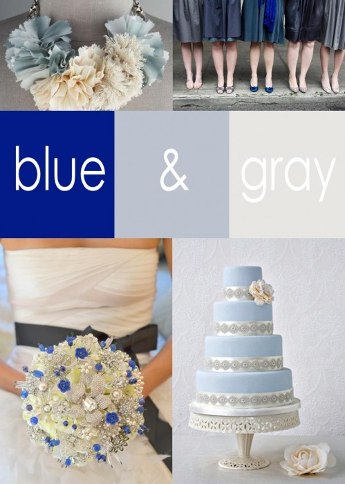 blue and gray wedding wedding necklace blue gray bridesmaids brooch 